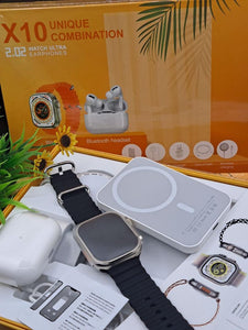 COMBO SMARTWATCH X10 CON AIRPODS T MAGSAFE.  - BGP