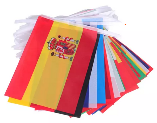 Bandera De Cuerda Con 32 Paises - DRO