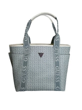 Cargar imagen en el visor de la galería, Bolsa Tote GUESS Monogram Azul – Elegancia diaria con gran capacidad - BGP