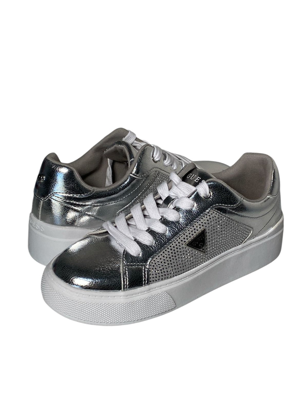 Tenis Guess Plateados Talla 9 Usa 26 Mx Mujer Original Importado - BGP