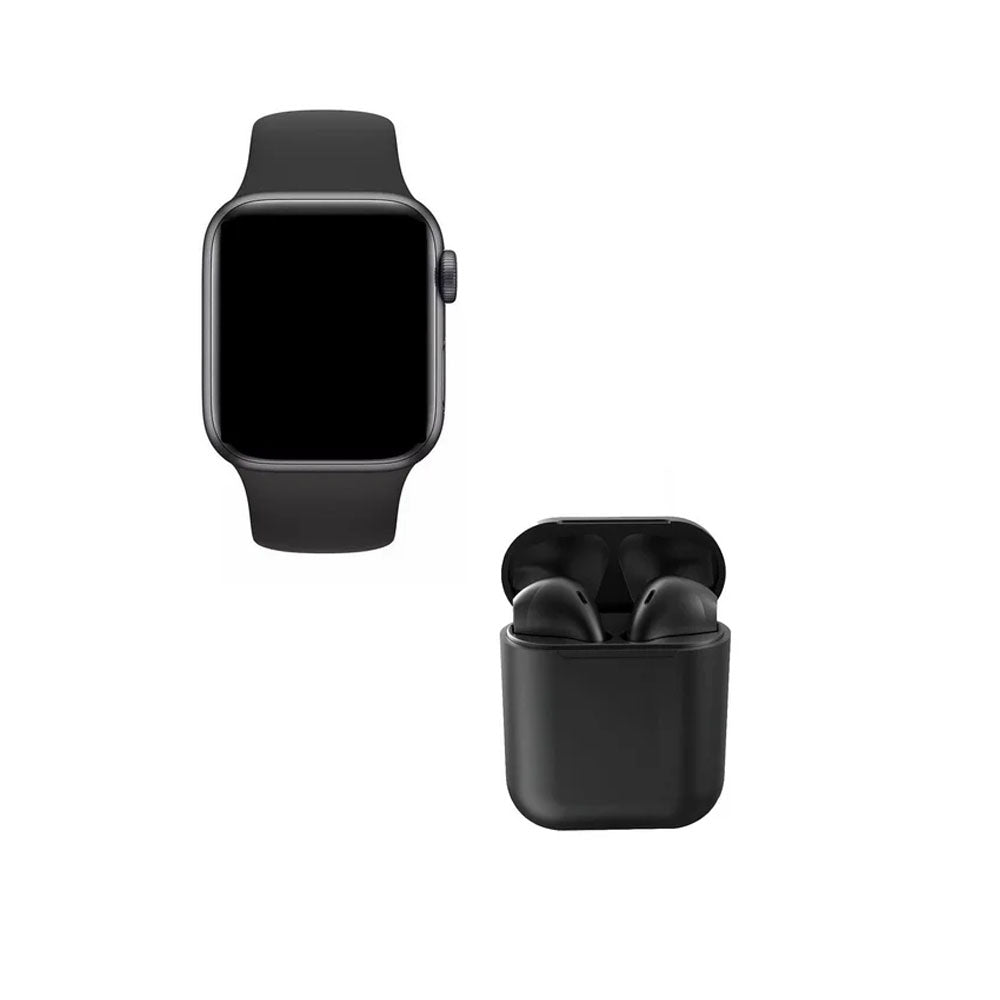 Kit smartwatch y audífons twins negro - BGP