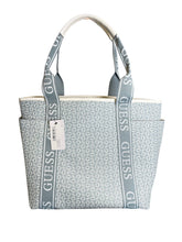 Cargar imagen en el visor de la galería, Bolsa Tote GUESS Monogram Azul – Elegancia diaria con gran capacidad - BGP