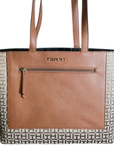 Cargar imagen en el visor de la galería, Bolsa Tote Tommy Hilfiger Monogram Café &amp; Camel - BGP