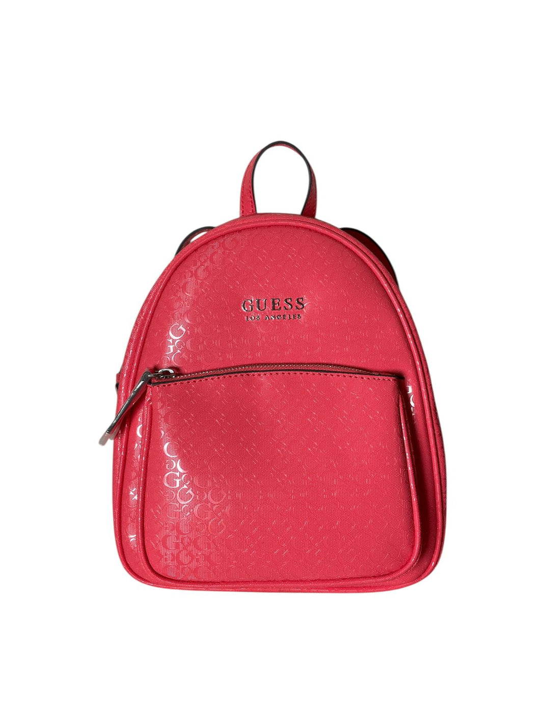 Mochila Mini Guess Monograma Coral Original Importada  21 Cm Alto × 17 Cm Ancho × 8 Cm Elegancia Práctica Con Un Toque Vibrante - BGP