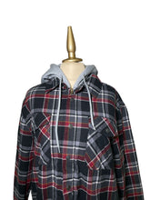 Cargar imagen en el visor de la galería, Sobrecamisa Flannel con Hoodie Caballero Afelpada - TALLA M - BGP