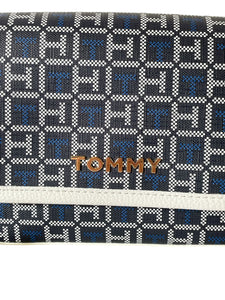 Bolsa Crossbody Tommy Hilfiger Blanca Monograma Azul Original - BGP