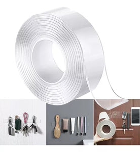 Reutilizable Nano Tape de 3M - Nano Cinta Doble Cara Adhesiva Almohadillas de Gel Antideslizantes Adhesiva de Doble Cara Lavable Sin Rastros para Pared Cocina Alfombras Oficina en Casa - BGP