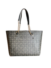 Cargar imagen en el visor de la galería, Bolsa Tote GUESS Monograma Negra - BGP