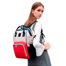 Cargar imagen en el visor de la galería, Mochila Pañalera 2 En 1 Cero Derrames Elegante  40x27x21 Cm - BGP
