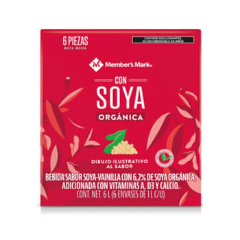Bebida de Soya Member's Mark Orgánica 6P/1L - ZK