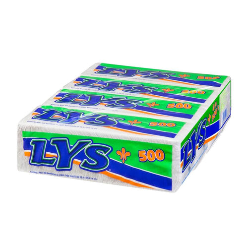 Servilletas Lys Hoja Sencilla 4 Paquetes con 500 Pzas - ZK