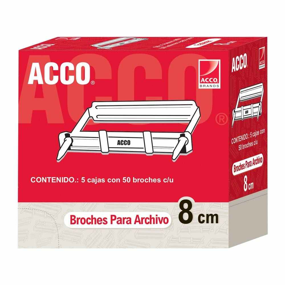 Broche Acco 5 Paquetes de 50 piezas - ZK