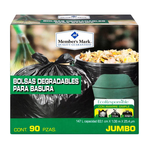 Bolsa para Basura Member's Mark Jumbo Degradable 90 pzas- ZK