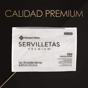 Servilletas Member's Mark Premium 4 Paquetes con 100 Pzas - ZK