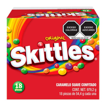 Caramelo Confitado Skittles Original 18 pzas de 54.4 g c/u - ZK