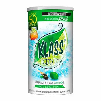 Polvo para Preparar Bebida Klass Iced Tea Con Extracto de Té Negro 560 Gr - ZK