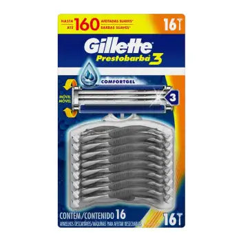 Rastrillos Gillette Prestobarba 3 con 16 Pzas - ZK