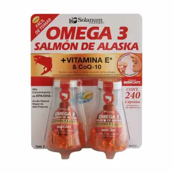 Omega 3 Solanum Pharma con Salmón de Alaska y Vitamina E 240 Cápsulas - ZK