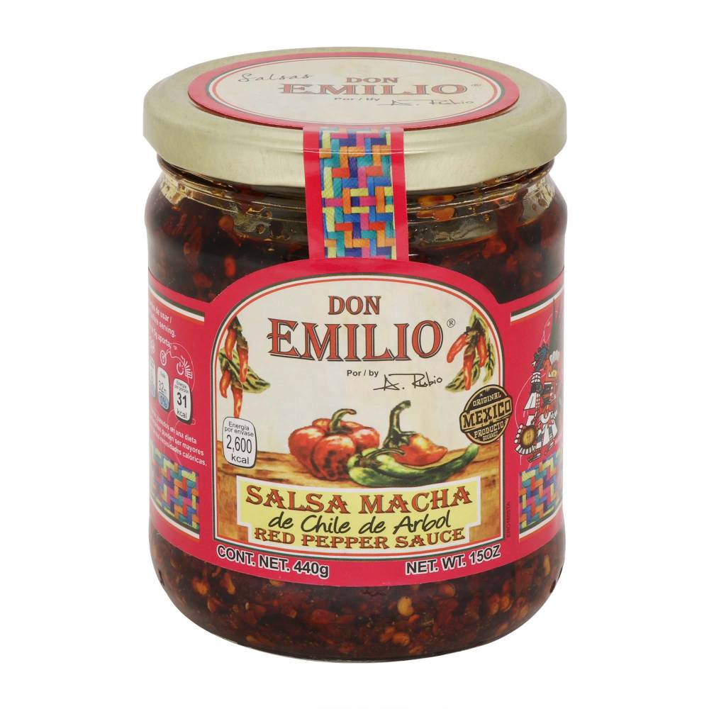 Salsa Macha Don Emilio Chile de Árbol 440 Gr - ZK