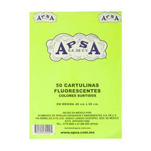 Cargar imagen en el visor de la galería, Cartulina Flourescente Apsa 50P - ZK