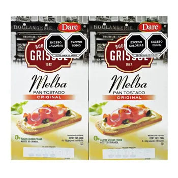 Pan Tostado Dare Melba 2 Pzas de 200 Gr - ZK
