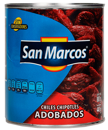 Caja chiles chipotles 800G/12P - SCG