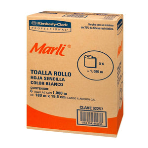 Toallas de papel Kimberly-Clark Marli 6 Rollos de 180 m -  ZK