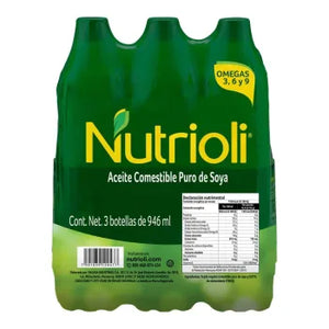 Aceite de Soya Nutrioli 3 pzas de 946 ml - ZK