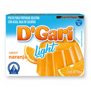 Media Caja Gelatina D'Gari Light Naranja 20G/12P