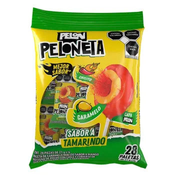 Paleta Pelon Peloneta Tamarindo con Mango 28 Pzas de 21 - ZK