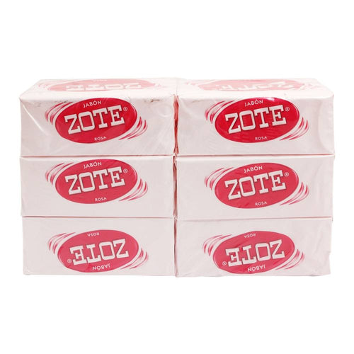 Jabón de Pasta Zote Rosa 6 Pzas de 400 Gr - ZK