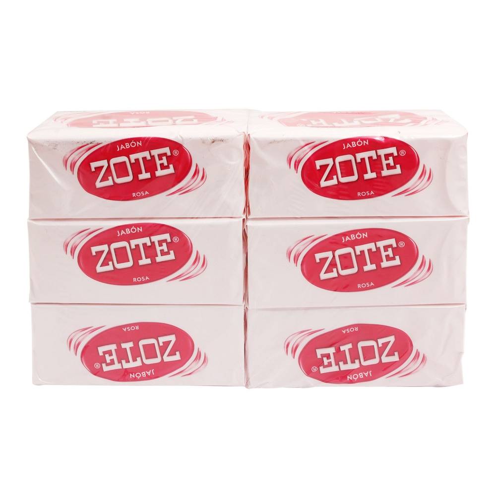 Jabón de Pasta Zote Rosa 6 Pzas de 400 Gr - ZK