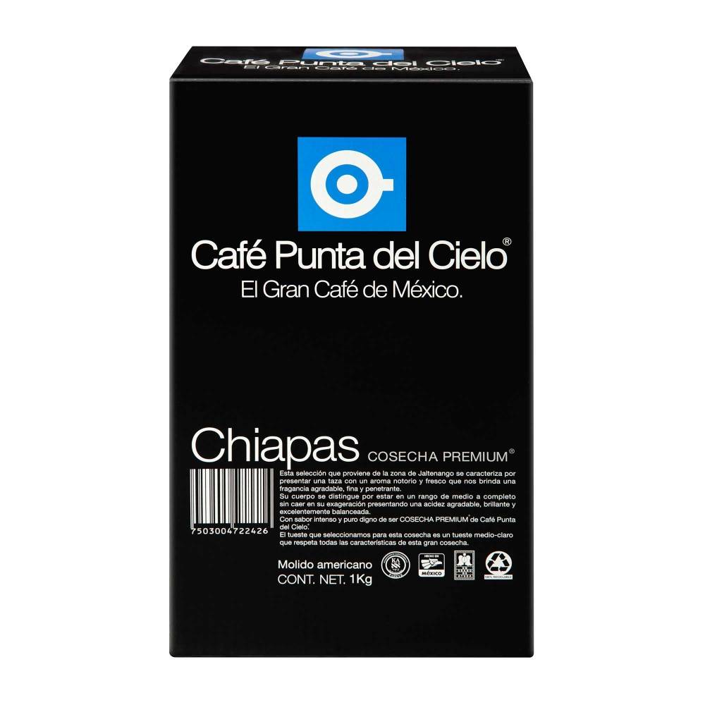 Café Molido Punta del Cielo Región de Chiapas 1K - ZK