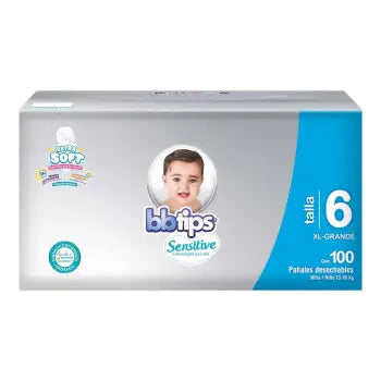 Pañales Etapa 6 BB Tips Sensitive 100 Pzas - ZK