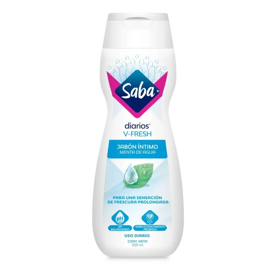 Caja de jabón intimo saba v fresh con 12 unidades de 200 ml - SCG