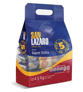 San Lazaro Arroz Super Extra 5 pzas de 900 g  - KOZ
