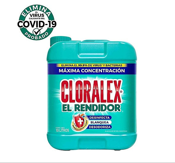 Blanqueador Líquido Cloralex El Rendidor 10 L - ZK