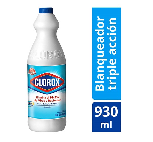 Blanqueador Clorox de 930 ml, 1 Caja con 15 pzas