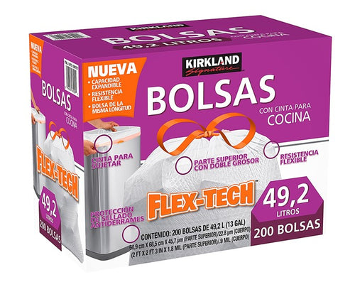 Bolsas para basura mediana con cinta Kirkland 200P - KOZ