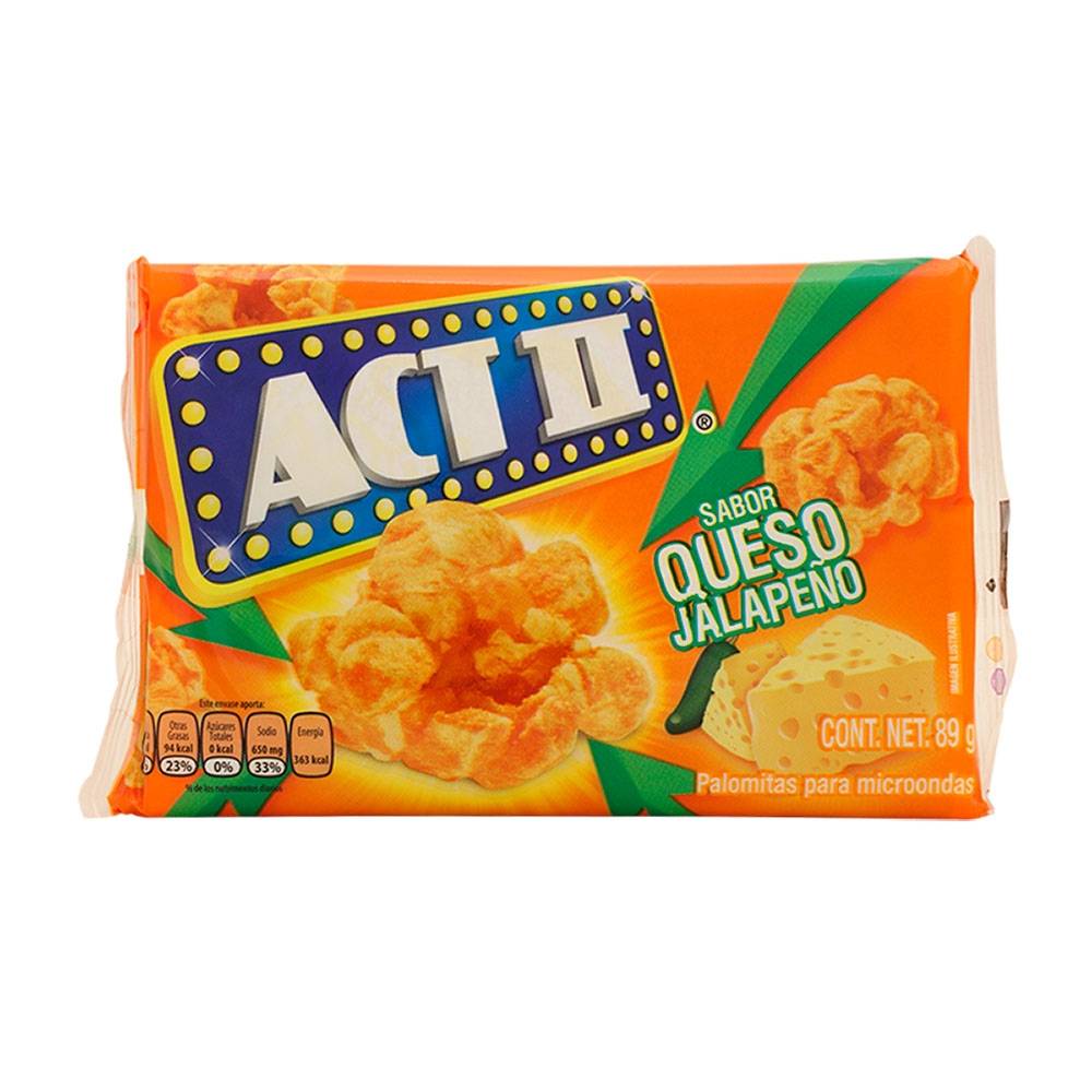 Exhibidor Palomitas ACT ll Queso y Jalapeño 89G/15P - SCG