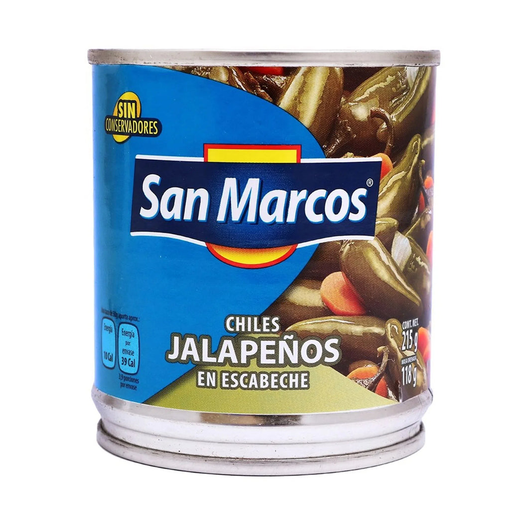 Caja Chiles Jalapeños San Marcos 215G/24P