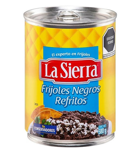 Caja Frijol Negro Refrito La Sierra 580G/12P