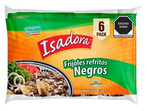 Frijoles Isadora Negros Refritos 6P/430G - ZK