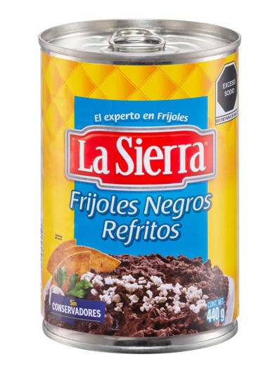 Caja Frijol Negro Refrito La Sierra 440G/24P