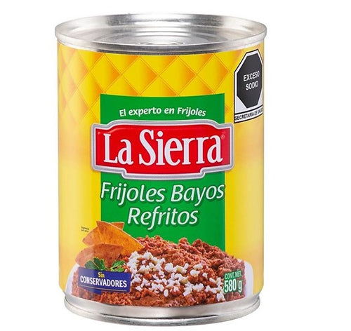 Caja Frijol Refrito Bayo La Sierra 580G/12L