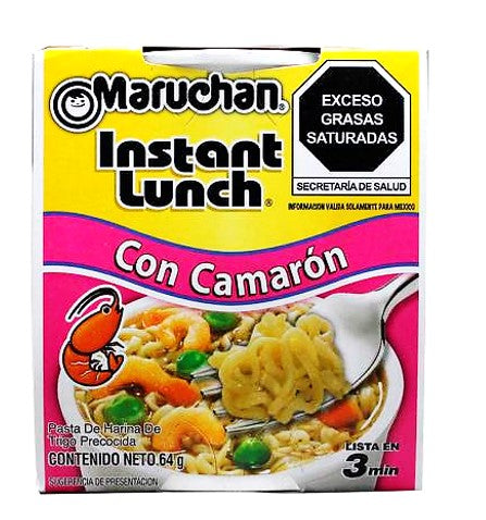 Caja sopa Maruchan sabor camarón 12P/64G - SCG