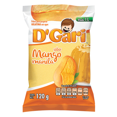 Caja Gelatina Mango D´Gari 120G/50P