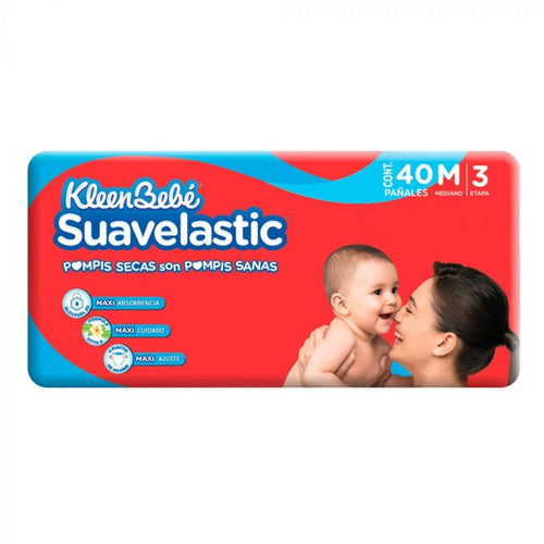 Caja Pañal Suavelastic Max Mediano 40P/4C