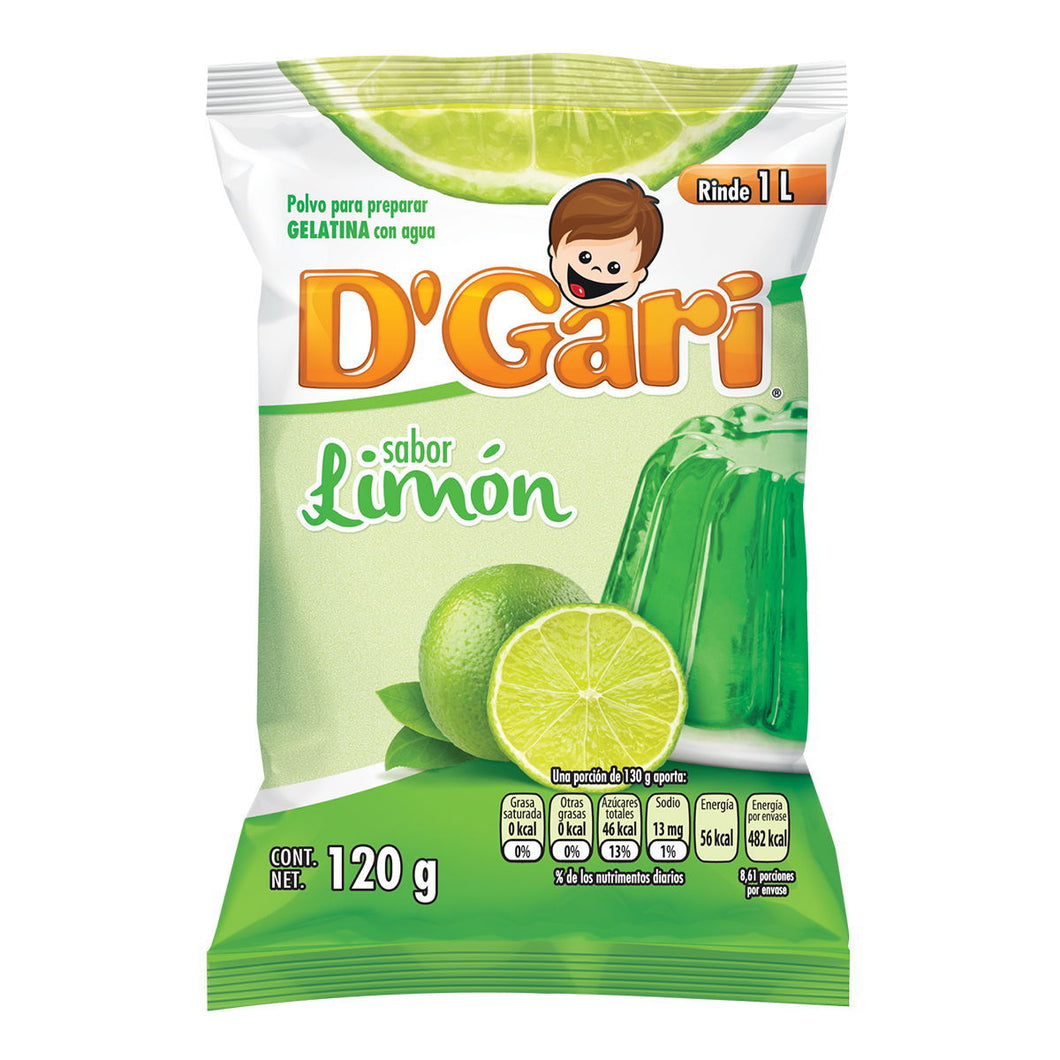 Caja Gelatina de Limon D´Gari 120G/50B - SCG