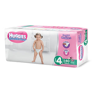 Caja pañales Huggies Ultra Confort 4 etapa niña 5C/40P - SCG
